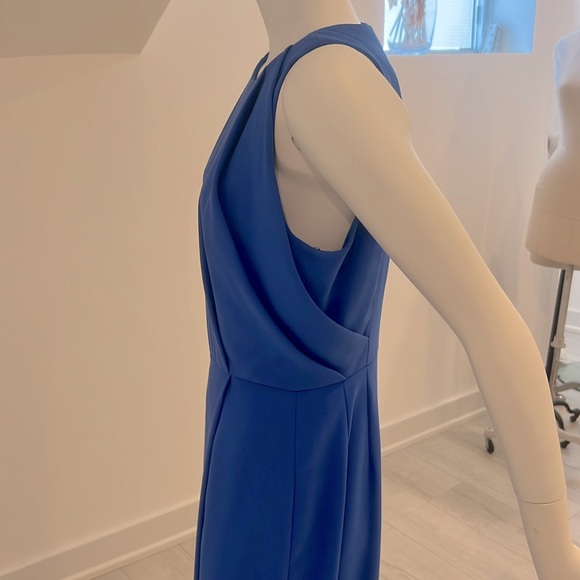 SAMPLE SALE NWT LELA ROSE SIZE 10 Sapphire blue crepe. Pristine condition. - Picture 4 of 9